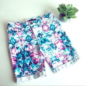 Tractor Girls Bermuda Shorts sz 10 pink blue white